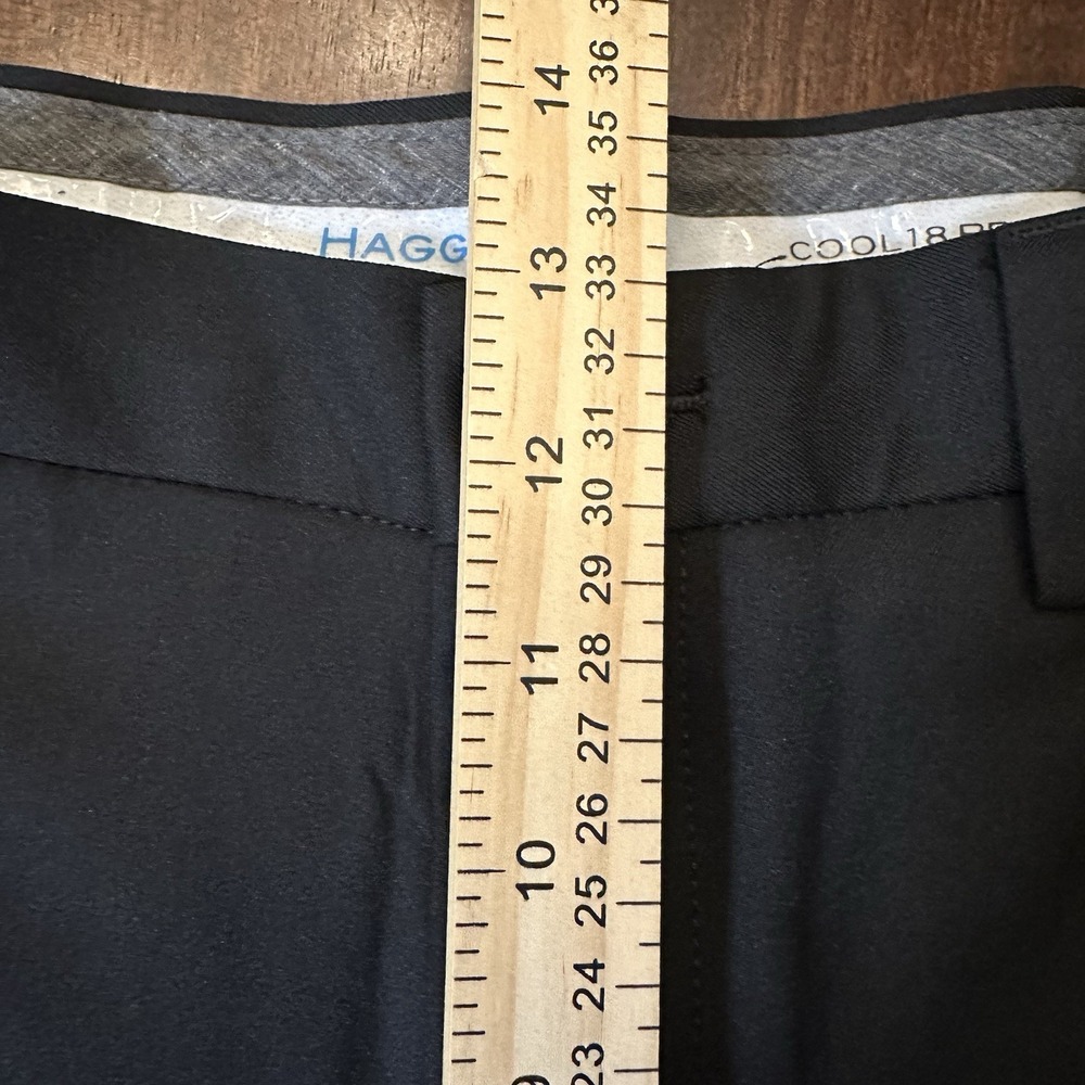 Bundle 2 Men's Haggar Cool 18 Pro Classic Fit Chino Pants 44x30 Khaki Black Golf - Picture 11 of 15
